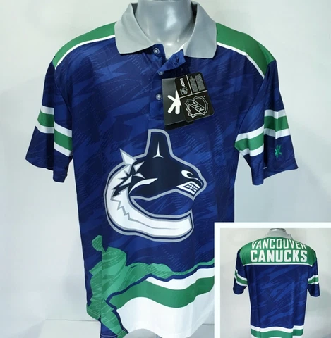 Vancouver Canucks XL Thematic Short Sleeve NWT Lightweight Polo Shirt NHL - Klew Cover