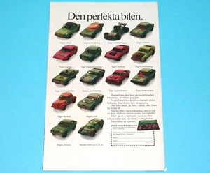 MATCHBOX SUPERFAST MAGAZINE ADVERT 1976 SCANDITOY SWEDEN - Picture 1 of 2