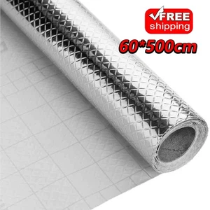 5MRoll Kitchen Oil-proof Wall Sticker Aluminum Foil Self Adhesive Waterproof New - Picture 1 of 7