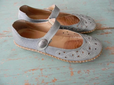 Rieker CUERO TURQUESA Mary Jane Zapatos Recortados Mundial UE 41 EE. UU. 9,5 Foto 1 de 4