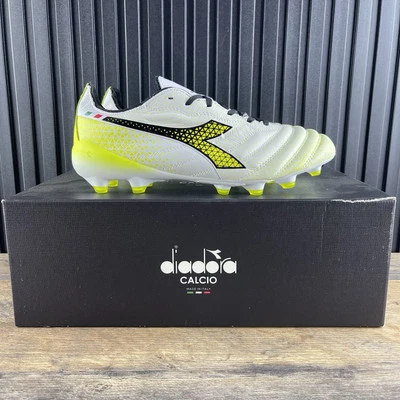 Botines de fútbol Diadora Brasil Elite Tech talla 8 para mujer talla 6,5 para hombre blancos negros Foto 1 de 4