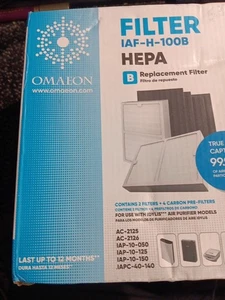Omaeon 2 Pack for Idylis IAF-H-100B True HEPA Replacement B Filters NIB FREESHIP - Picture 1 of 1