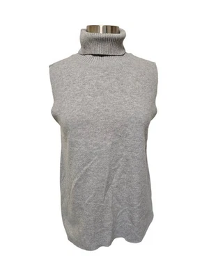 Zara Womens Sleeveless Turtleneck Sweater Size Large Gray - Image 1 of 4
