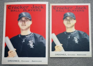 2004 Topps Cracker Jack Magglio Ordonez #8 Mini Sticker & Base Card - Picture 1 of 2