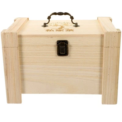  Scatola Tisane Porta The Contenitore Per Il Tè Piccola Cassapanca in Legno - Immagine 1 di 4
