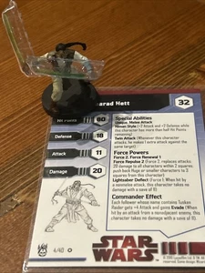 Star Wars Miniatures - A'Sharad Hett #4/40 Very Rare w/Card - Picture 1 of 7