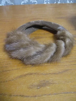 Women's Handmade Brown Velvet with Fur Hat - Vintage - Image 1 of 4