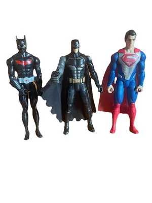 Large 12 inch SUPERMAN & BATMAN DC Comics Action Figure Toys - Lot of 3 Figures - Image 1 of 4