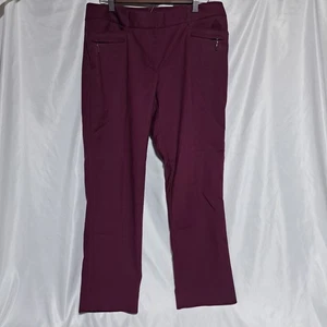 White House Black Market Womens Perfectform Plum Ankle Trousers 12R - Picture 1 of 6