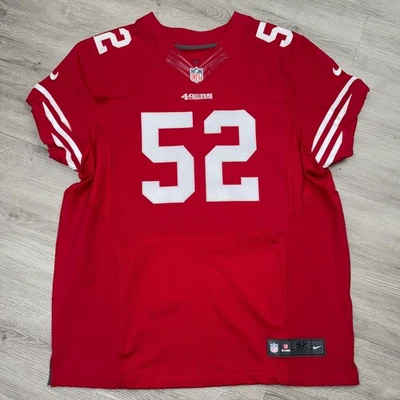 PATRICK WILLIS San Francisco 49ers Authentic Jersey 52 XXL 2XL Nike Elite - Image 1 of 4