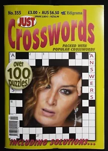 CROSSWORD PUZZLE BOOK PUZZLE MAGAZINE JUST ISSUE 355 100 PUZZLES, BRAND NEW - Picture 1 of 14