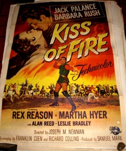 FILM/MOVIE POSTER - KISS OF FIRE (1955) - US one-sheet - good - Bild 1 von 1
