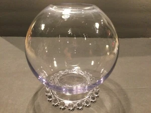 Elegant Glass Imperial Candlewick 7 1/2” Footed Rose Bowl 400/132 Rare - Picture 1 of 9