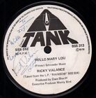 Ricky Valance Walking In the Sunshine 7" vinyl UK Tank 1978 signed on a side of