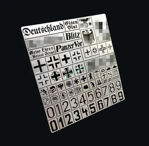 1/35 WWII German Tank General Use Stenciling Template Model Building Tools - Picture 1 of 1