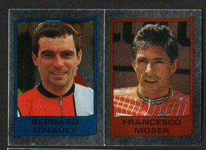 Bernard Hinault - Francesco Moser Panini Bike CARD 1986! n.105 MINT! SUPERSPORT