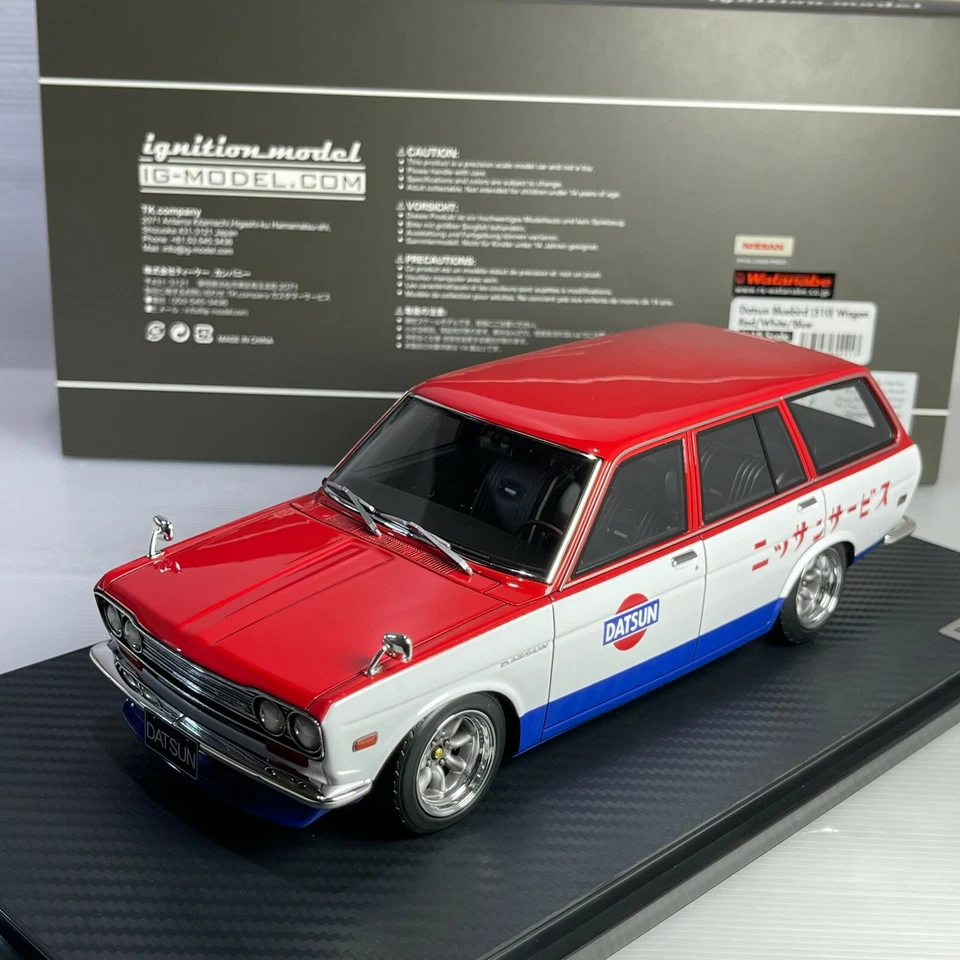 1/18 Ignition Model Datsun Bluebired (510) Wagon Red/White/Blue IG2221 - Image 1 of 1