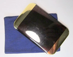 Estee Lauder Make-up Spiegel Faux Schildpatt Gold dünne flache Tasche Handtasche Spiegel - Bild 1 von 5