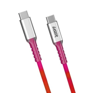 Laser 1M 60W USB-C Fast Charge Rainbow Braided Cable - Durable & Quick Sync - Picture 1 of 4