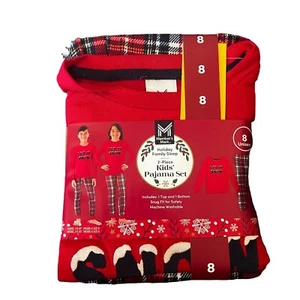 Members Mark Boys Girls Size 8 Pajamas Christmas Family Top Pants Let It Snow - Picture 1 of 10
