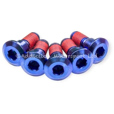 5x Pernos de rotor de disco trasero Yamaha MT-09 2017-2022 azul titanio con bloqueo de rosca Foto 1 de 4