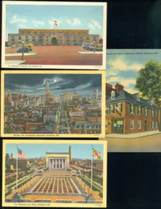 4 POSTALES - BALTIMORE, MD - Imagen 1 de 1