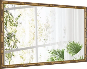 Gold Wall Mirror for Bathroom,Rectangle Rustic 24 X 36 Inch Hanging Vanity Farmh - Picture 1 of 7