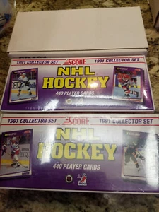 Juegos de 440 tarjetas Score Hockey 1991 selladas de fábrica caja púrpura NHL - Imagen 1 de 2