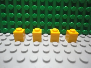 Lego 4 Bright Light Orange 1x1 brick block NEW - Imagen 1 de 1