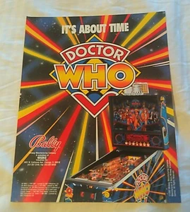 Bally Doctor Who Pinball FLYER Original NOS 1992 With Bonus NICE! - Picture 1 of 3