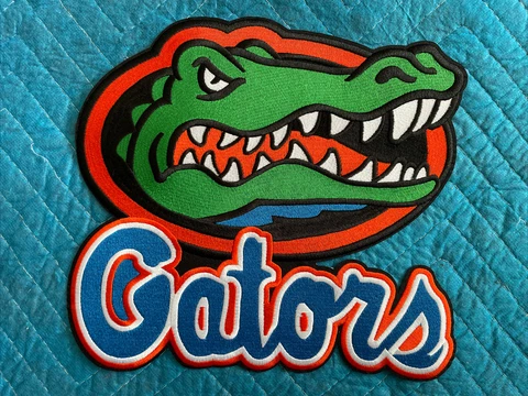 Huge 9.5” Florida Gators Embroidered Iron On Jacket Patch Cover