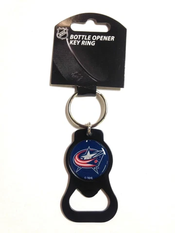 COLUMBUS BLUE JACKETS - BOTTLE OPENER KEYCHAIN - BRAND NEW - NHL-BK-702-30-BK Cover
