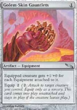 GOLEM-SKIN GAUNTLETS Mirrodin MTG Magic the Gathering Cards DJMagic