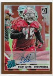 Devin White 2019 Panini Donruss Óptico Bronce Holo Auto Novato Control Sp Bucaneros - Imagen 1 de 1