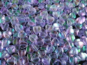 Cuentas Plástico Lila AB Corazones 25g Hágalo Usted Mismo Joyería Collares Pulseras - Imagen 1 de 2