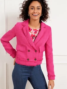 Tweed Double Breasted Blazer at Talbots, NWT $199 All size a available. - Picture 1 of 4