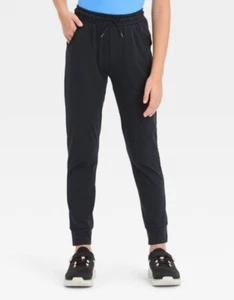 Girls' Soft Stretch Gym Joggers Sweatpants All In Motion Black XS (4/5) - Picture 1 of 6