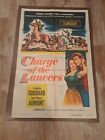 CHARGE OF THE LANCERS ORIGINAL MOVIE POSTER 1954 PAULETTE GODDARD 27x41