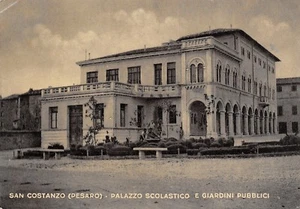 4843) SAN COSTANZO (PESARO) PALAZZO SCOLASTICO E GIARDINI PUBBLICI. VIAGGIATA. - Picture 1 of 2