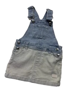 Vestido babero de mezclilla azul ombré Seven 7 for All Mankind para bebés niñas talla 12M - Imagen 1 de 10