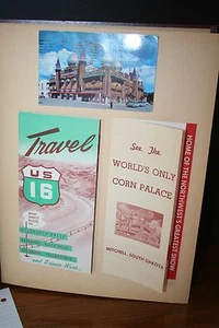 1958 album viaggi cartoline foto MAPPE opuscoli Route 66 sud ovest - Foto 1 di 12
