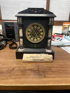 Antique French Marble Mantel Clock - Picture 1 of 2