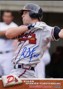2009 Danville Braves RIAAN SPANJER FURSTENBURG Signed Card autograph AUTO