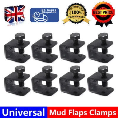Uniersal Mud Flap Fixing Splash Guards U Clamps Clip For Car W/ fender flange - Image 1 of 4