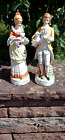 Keramik Figuren  Kavalier und Dame mit Pudel Welpen Hand Bemalt Bisquit 35,5 cm