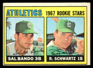 1967 TOPPS OPC o-pee-chee #33 SAL BANDO RANDY SCHWARTZ RC EX-NM A'S ROOKIE Stars