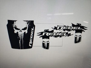 Hood & side package . Compatible with Ram Rebel Truck Vinyl graphics decals SALE - Picture 1 of 1