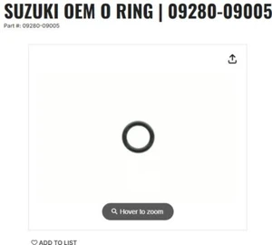R49 Genuine Suzuki Marine 09280-09005 O-Ring OEM New Factory Boat Parts - Picture 1 of 3