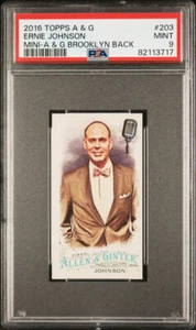 ERNIE JOHNSON 2018 TOPPS ALLEN GINTER MINI BROOKLYN BACK /25 PSA 9 MINT POP 1 MG - Picture 1 of 1