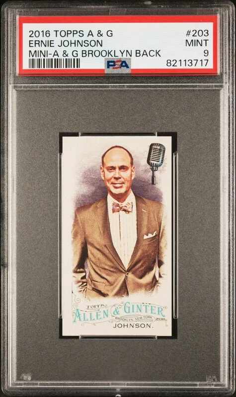 ERNIE JOHNSON 2018 TOPPS ALLEN GINTER MINI BROOKLYN BACK /25 PSA 9 MINT POP 1 MG - Image 1 of 1